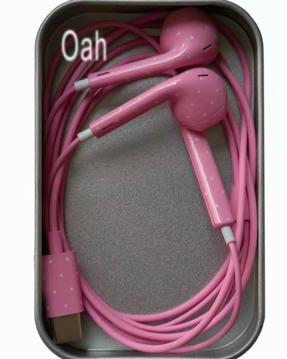 Polka Dot Wired Earphones